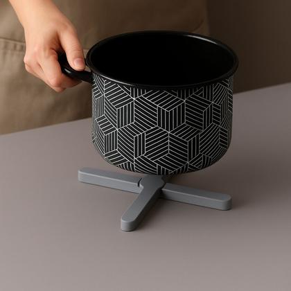 Imagem de Kit 2 Suporte Descanso de Panela em Silicone Dobrável Antiaderente Leve e Resistente Uny Home