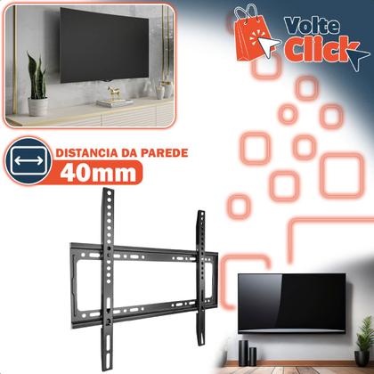 Imagem de Kit 2 Suporte Fixo de Parede Televisão 23 a 63 Pol Smart Led Lcd Monitor Painel Até 50Kg Slim Preto