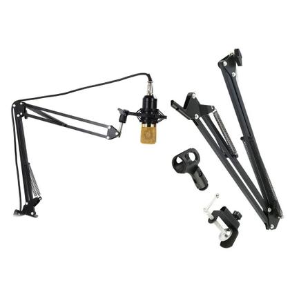 Imagem de Kit 2 Suporte Mesa Para Microfone Podcast  Articulado Nb35