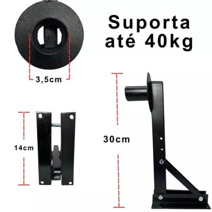 Imagem de Kit 2 Suporte Parede Caixas De Som Parede Acústica 30cm 40kg