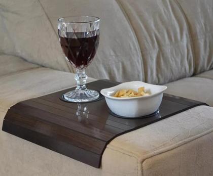 Imagem de Kit 2 Suporte Porta Copos Controle Braço de Sofá MDF