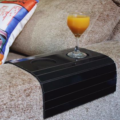 Imagem de Kit 2 Suporte Porta Copos Controle Braço de Sofá MDF