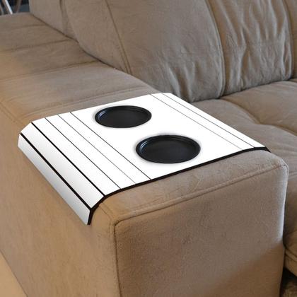 Imagem de Kit 2 Suporte Porta Copos Controle Braço de Sofá MDF