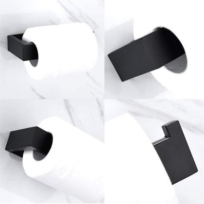 Imagem de Kit 2 Suporte Porta Papel Higiênico Parede Adesivo 3m