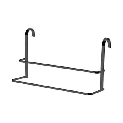 Imagem de Kit 2 Suporte Porta Toalha Duplo Toalheiro Box Preto Onix 1612ox - Future