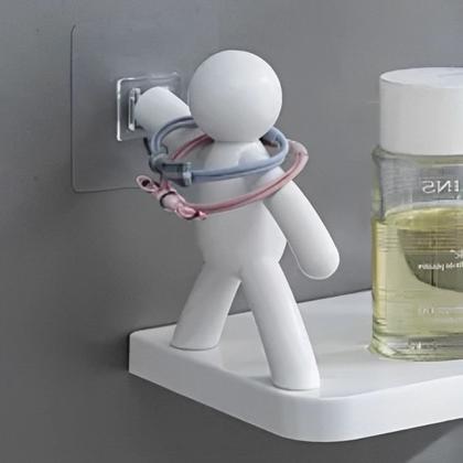 Imagem de Kit 2 Suporte Prateleira com Adesivo Decoração Para Sala Cozinha Banheiro Prateleira Organizador