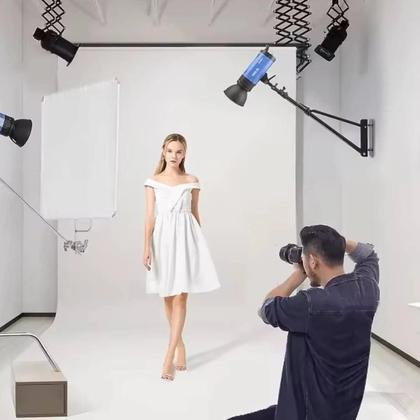 Imagem de Kit 2 Suporte Teto Parede Estudio 1,80m Forte Greika para Led Flash Softbox