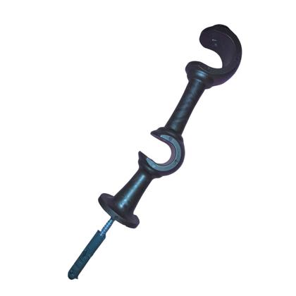 Imagem de Kit 2 Suporte Varão Duplo Cortina C/ Ponteira 19-28mm Imbuia