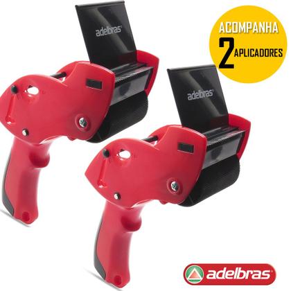 Imagem de Kit 2 Suportes Aplicadores Para Fitas Adesivas Durex Largo Adelbras