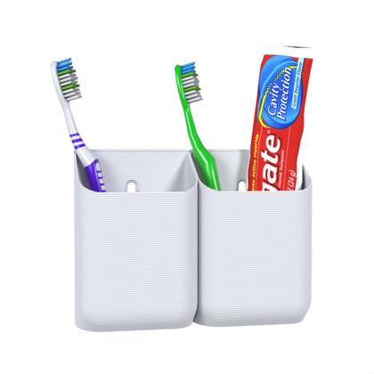 Imagem de Kit 2 Suportes Modular de Parede Compatível com Controle Remoto Universal Ar Condicionado TV Pasta Escova de Dente