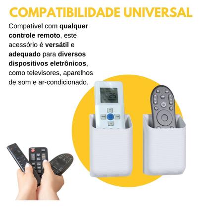 Imagem de Kit 2 Suportes Modular de Parede Compatível com Controle Remoto Universal Ar Condicionado TV Pasta Escova de Dente