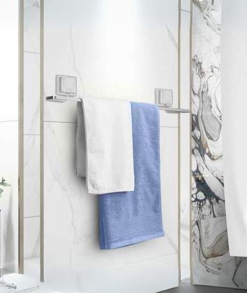 Imagem de Kit 2 Suportes Porta Toalha Banho Banheiro Sem Furo Fita 3m