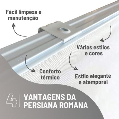 Imagem de Kit 2 Suportes Presilha para Cortina Persiana Romana 