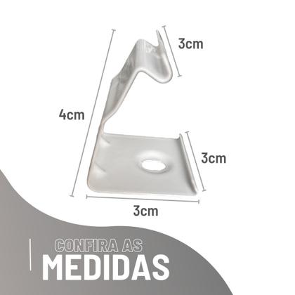 Imagem de Kit 2 Suportes Presilha para Cortina Persiana Romana 