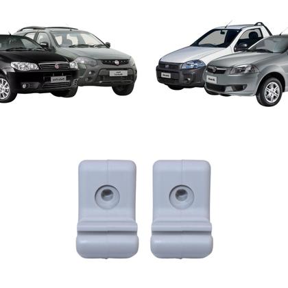 Imagem de Kit 2 Suportes Quebra Sol Mobi Fiorino Strada