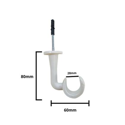 Imagem de Kit 2 Suportes Simples 28mm com ponteira p/ Teto - Pvc