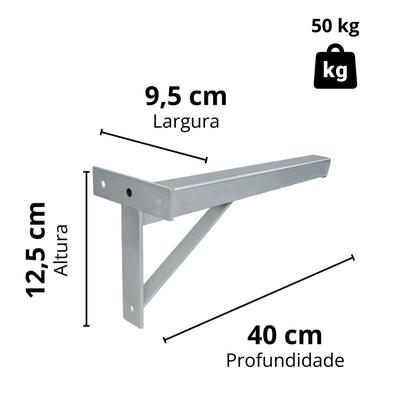 Imagem de Kit 2 Suportes Tubulares 3 Furos de Parafusar Pia 40 cm - NV401P