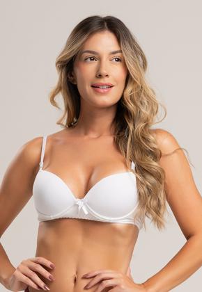Imagem de Kit 2 Sutiã com Bojo Feminino Conforto Liso Básico Dia a Dia Soutien Alça Ajustável