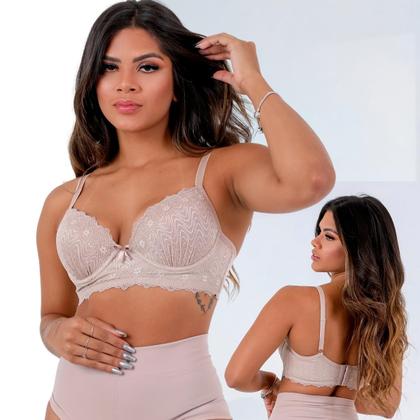 Imagem de Kit 2 Sutiã Com Bojo Renda Sustentação Com Barbatanas Nas Laterais