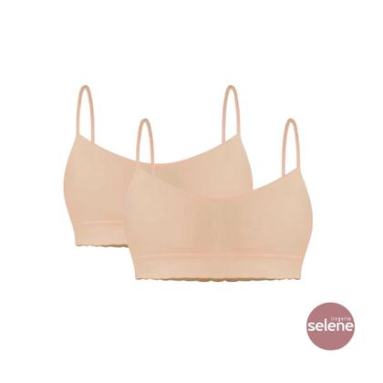 Imagem de Kit 2 Sutiã Infantil Juvenil Feminino Sem Bojo E Sem Costura Para Meninas