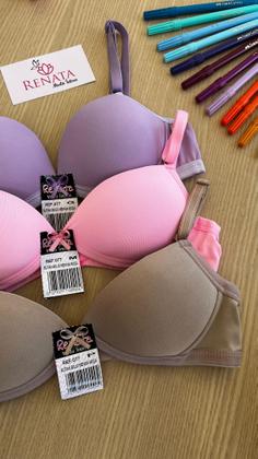 Imagem de Kit 2 Sutiã infantil menina moça de bojo juvenil microfibra