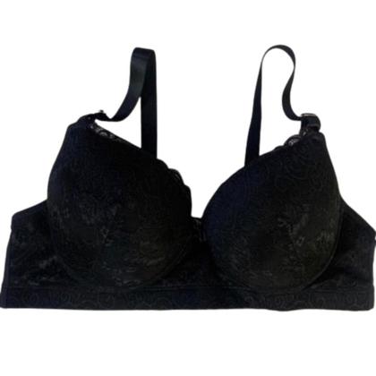 Imagem de Kit 2 Sutiã Reforçado Plus Size Feminino Com Bojo Sustentação De Renda Alça Grossa Com Aro Conforto