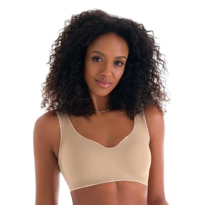 Imagem de Kit 2 Sutiã Top Laser com Bojo Removível Termofusionado Sem Costura 