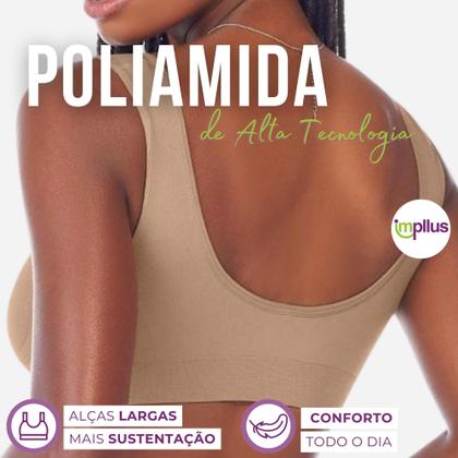Imagem de Kit 2 Sutiãs Top Zee Rucci Sem Bojo Sem Aro Alças Largas