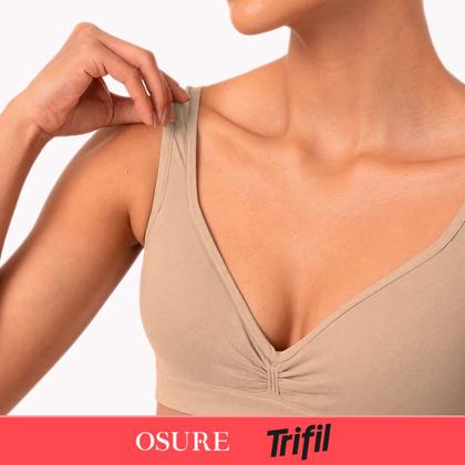 Imagem de Kit 2 Sutiãs Trifil Daily Top Com Bojo Sem Costura Soutien Sem Aro Microfibra Macio Confortável