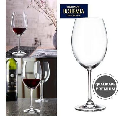 Imagem de Kit 2 Taças Bohemia Cristal Titanium Vinho Água 580ml