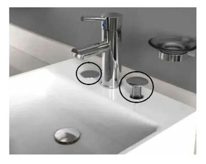 Imagem de Kit 2 Tampão Tampa Furo Plug Abs 1/2 Lavatório/bide/pia/cuba