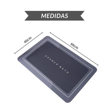 Imagem de Kit 2 Tapete De Box Antiderrapante Banheiro Arredondado Borracha Tecnologica
