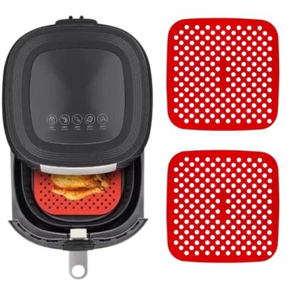 Imagem de Kit 2 Tapete De Silicone Airfryer Fritadeira 18,5cm Quadrado