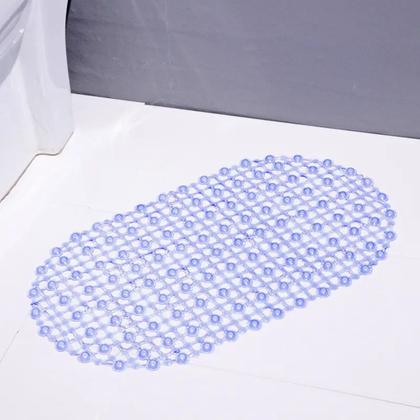Imagem de kit 2 Tapete para Box Banheiro Antiderrapante 65x34cm Borracha 100 PVC Ventosa Chuveiro cor sortida