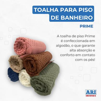 Imagem de Kit 2 Tapete Piso Para Banheiro Felpudo Atoalhado Prime 50x70 Grosso Confort Cores Chao Jacquard Macio Encorpado