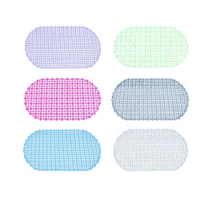 Imagem de Kit 2 Tapete Plastico 60cm Antiderrapante Box Lavanderia Chuveiro Banheiro Banheira Limpeza Ventosas