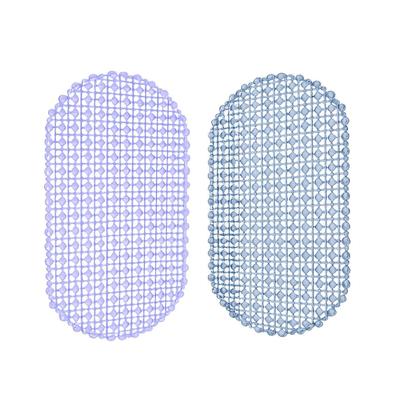 Imagem de Kit 2 Tapete Plastico 60cm Antiderrapante Box Lavanderia Chuveiro Banheiro Banheira Limpeza Ventosas