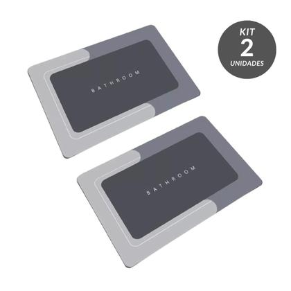 Imagem de Kit 2 Tapetes Mágicos Absorventes Para Banheiro Box