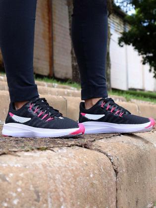 Imagem de Kit 2 Tênis Feminino Para Caminhada Academia Treino Trabalhar Macio Confortável Barato