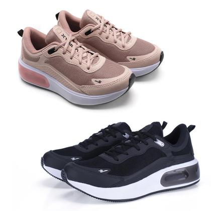 Imagem de Kit 2 Tênis Flatform Feminino Amortecimento Air Leveza Macio