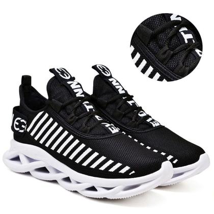 Imagem de Kit 2 Tênis Masculino Esportivo Confortavel Maverik  Preto e Amarelo