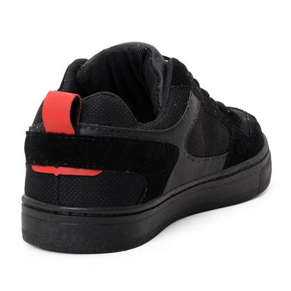 Imagem de Kit 2 Tênis Preto Preto/Branco Skate Skatista Casual Masculino Feminino