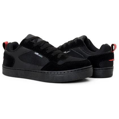 Imagem de Kit 2 Tênis Preto Preto/Branco Skate Skatista Casual Masculino Feminino