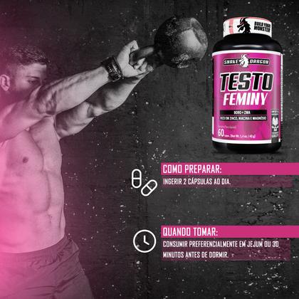 Imagem de Kit 2 Testo Snake Feminy 60 cápsulas cada Snake Dragon