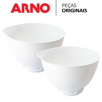 Imagem de Kit 2 Tigela Branca Para Batedeira Planetaria Arno Original