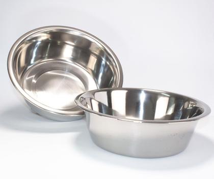 Imagem de Kit 2 Tigelas Comedouro E Bebedouro Para Cães E Gatos Em Inox 360Ml Chalesco