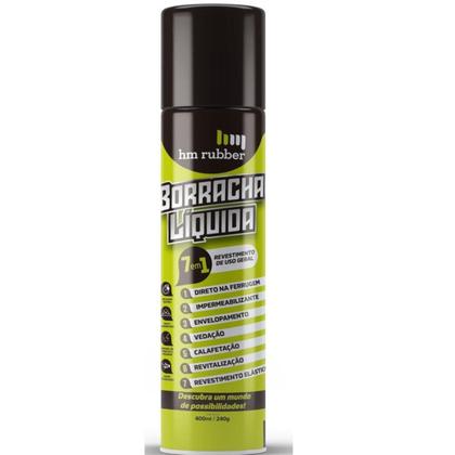 Imagem de Kit 2 Tinta Borracha Líquida Preto Impermeabilizante 400ml Hm Rubber Spray