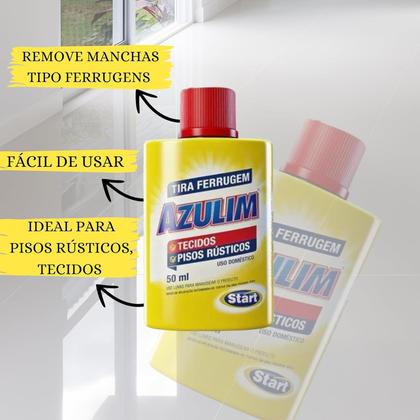 Imagem de Kit 2 Tira Ferrugem Azulim 50ml para Tecidos e Pisos Rústicos