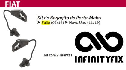 Imagem de Kit 2 Tirante do Bagagito do Porta-Malas - Fiat Palio (02/16) - Fiat Novo Uno (11/19) - K21