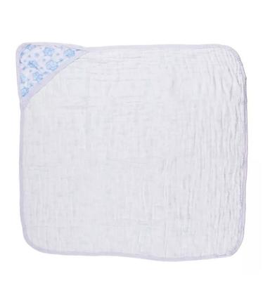 Imagem de kit 2 Toalha Banho Bebe Recem Nascido Soft 85cm x 85cm Menino AZUL